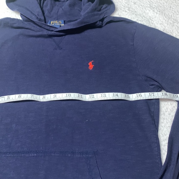 Ralph Lauren Polo Boys Navy Hoodie Tee, EUC, Size Large (14-16) - Picture 5 of 9